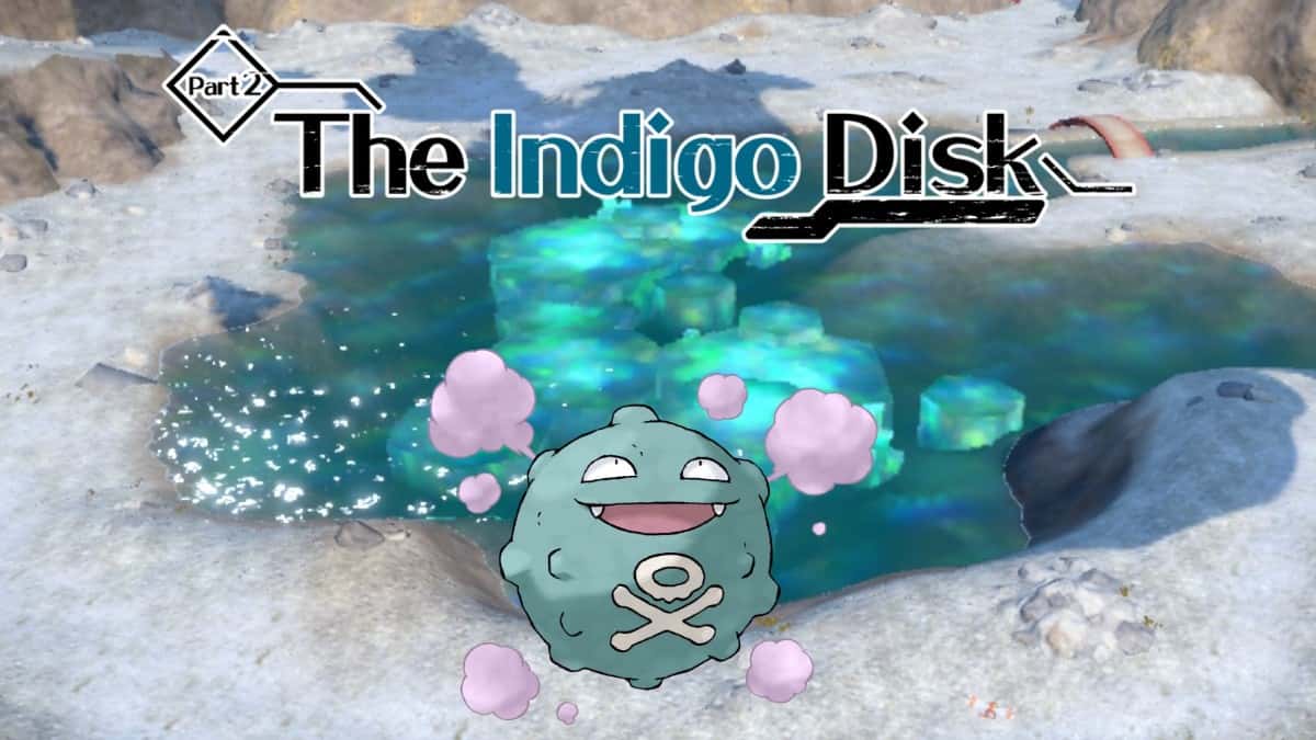 pokemon scarlet and violet indigo disk dlc shiny koffing in crystal pool