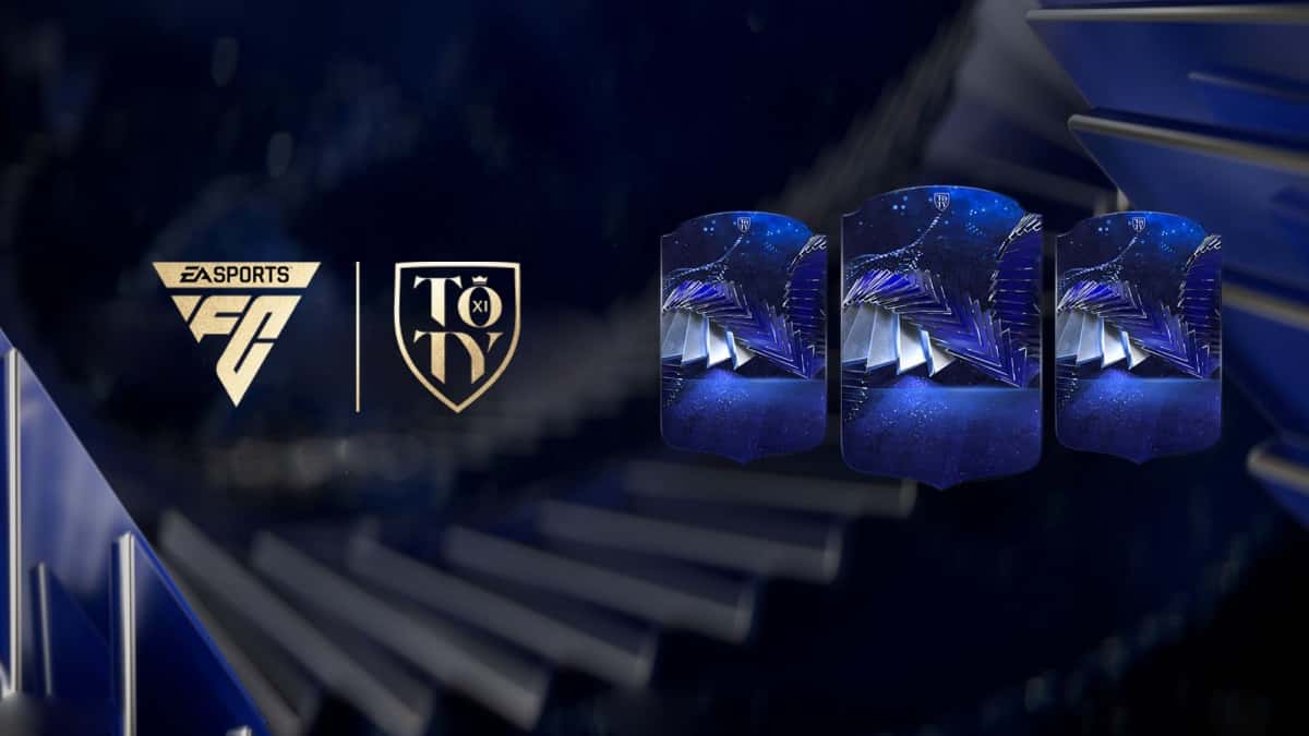 EA FC 24 and TOTY logos with the special edition cards