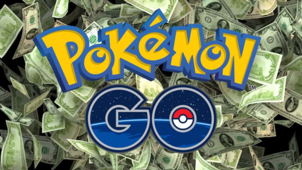 niantic pokemon go logo with money background