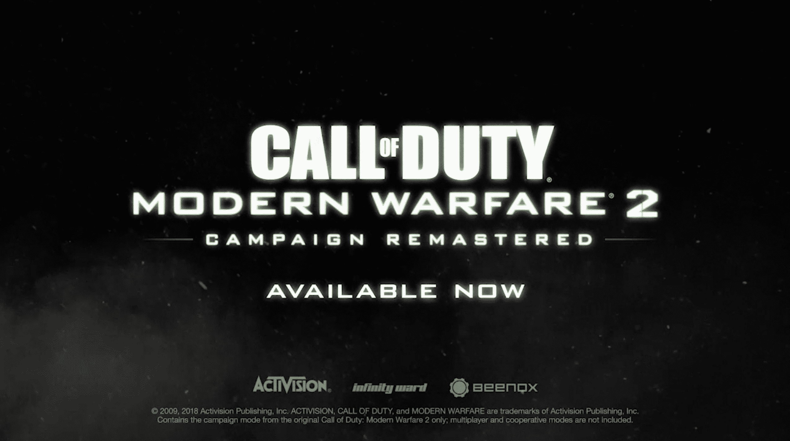 Call Of Duty: Modern Warfare 2 Campaign Remastered is out today