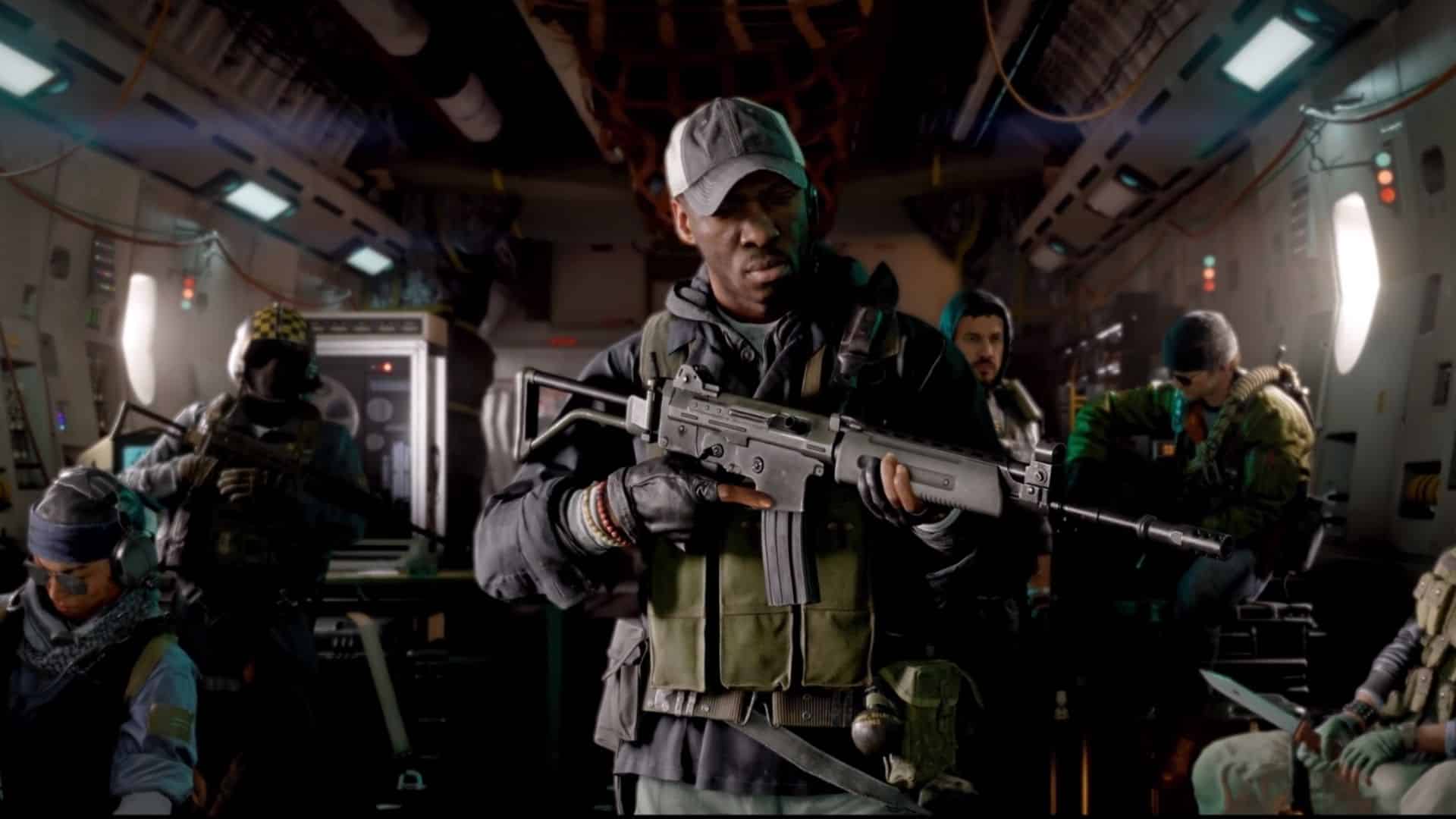 soldier holding a krig 6 in bocw trailer