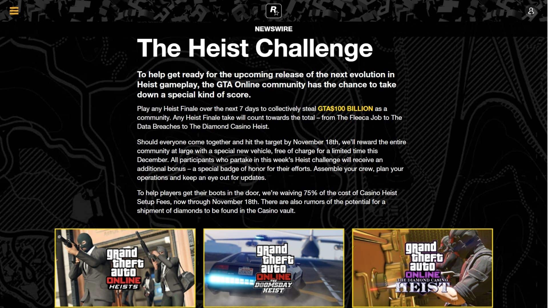 the heist challenge in GTA Online