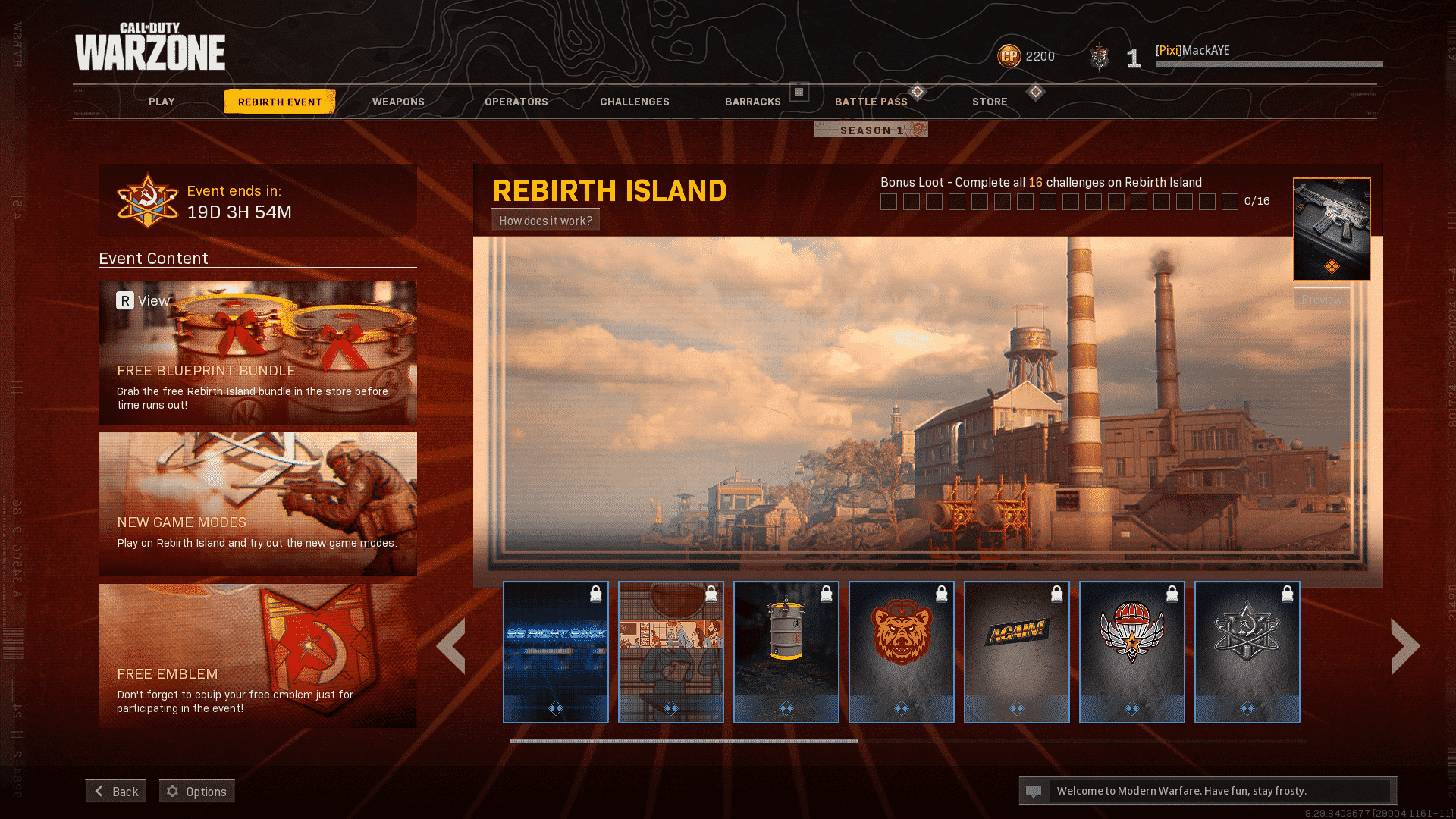 Rebirth Island Event in Call of Duty Warzone