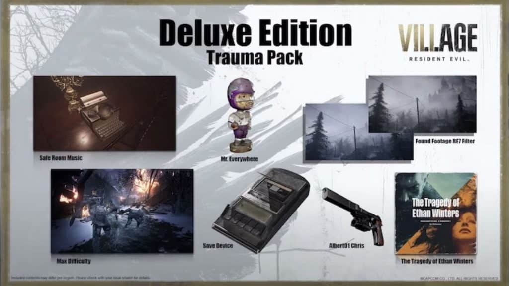 resi 8 village deluxed edition contents