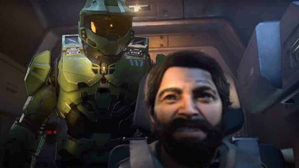 master chief and pilot in halo infinite