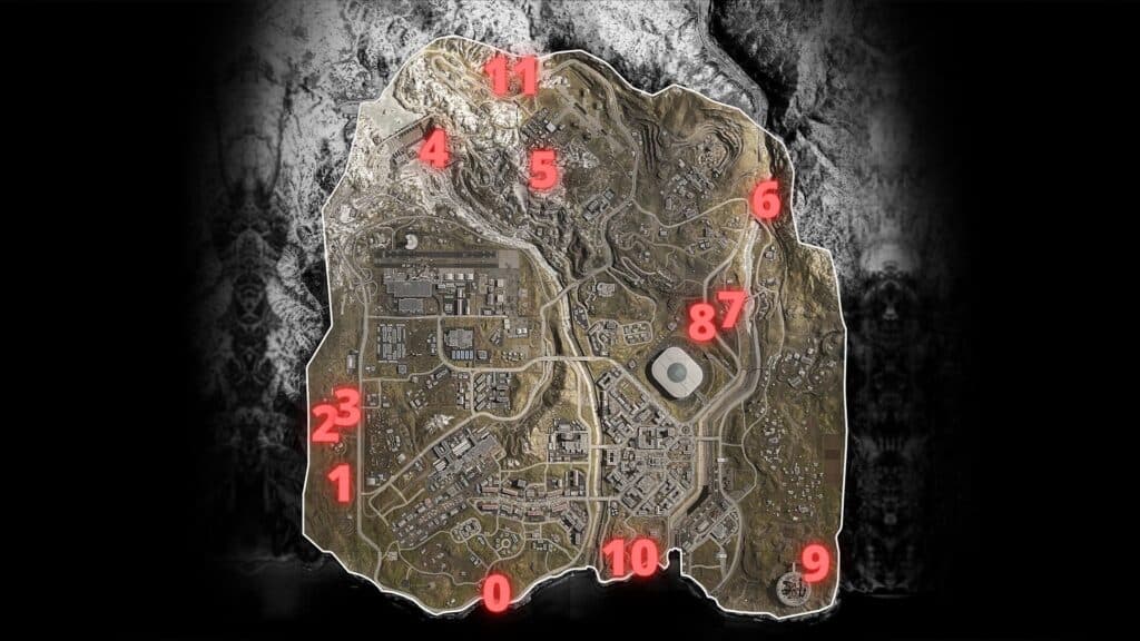 cod warzone bunker map and locations
