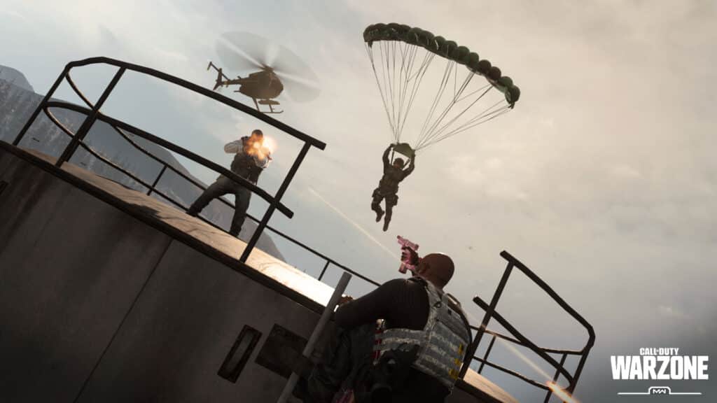 Parachuting in Warzone