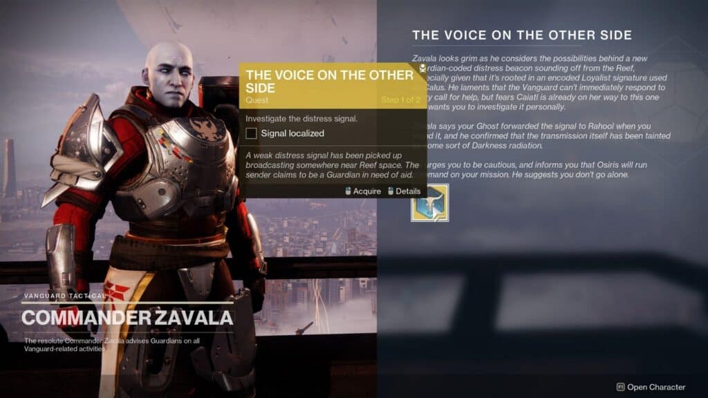 destiny 2 voice on the other side
