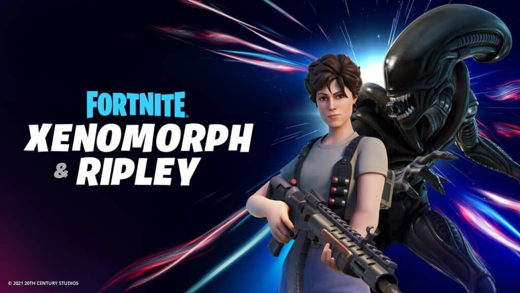 Ripley and the Xenomorph in Fortnite