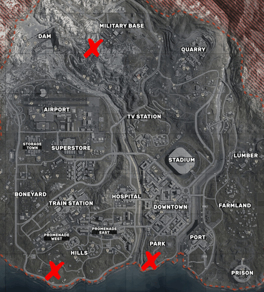 Weapon Silo locations in Warzone Season 2