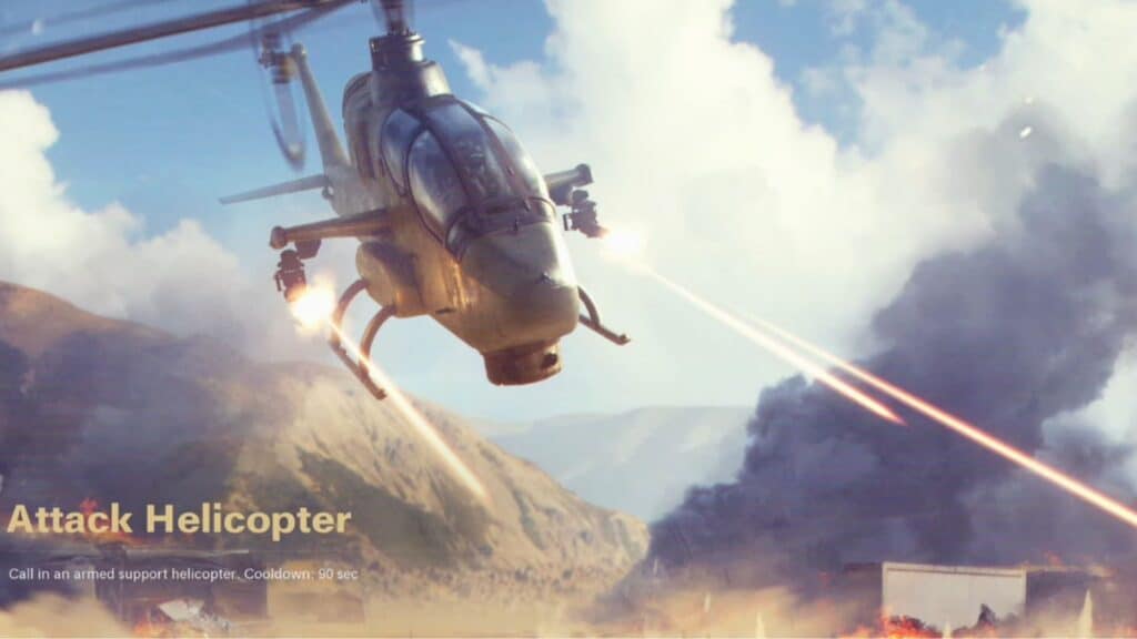 attack helicopter scorestreak in Black Ops Cold War