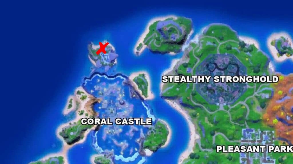 Shark Island anomaly location in Fortnite