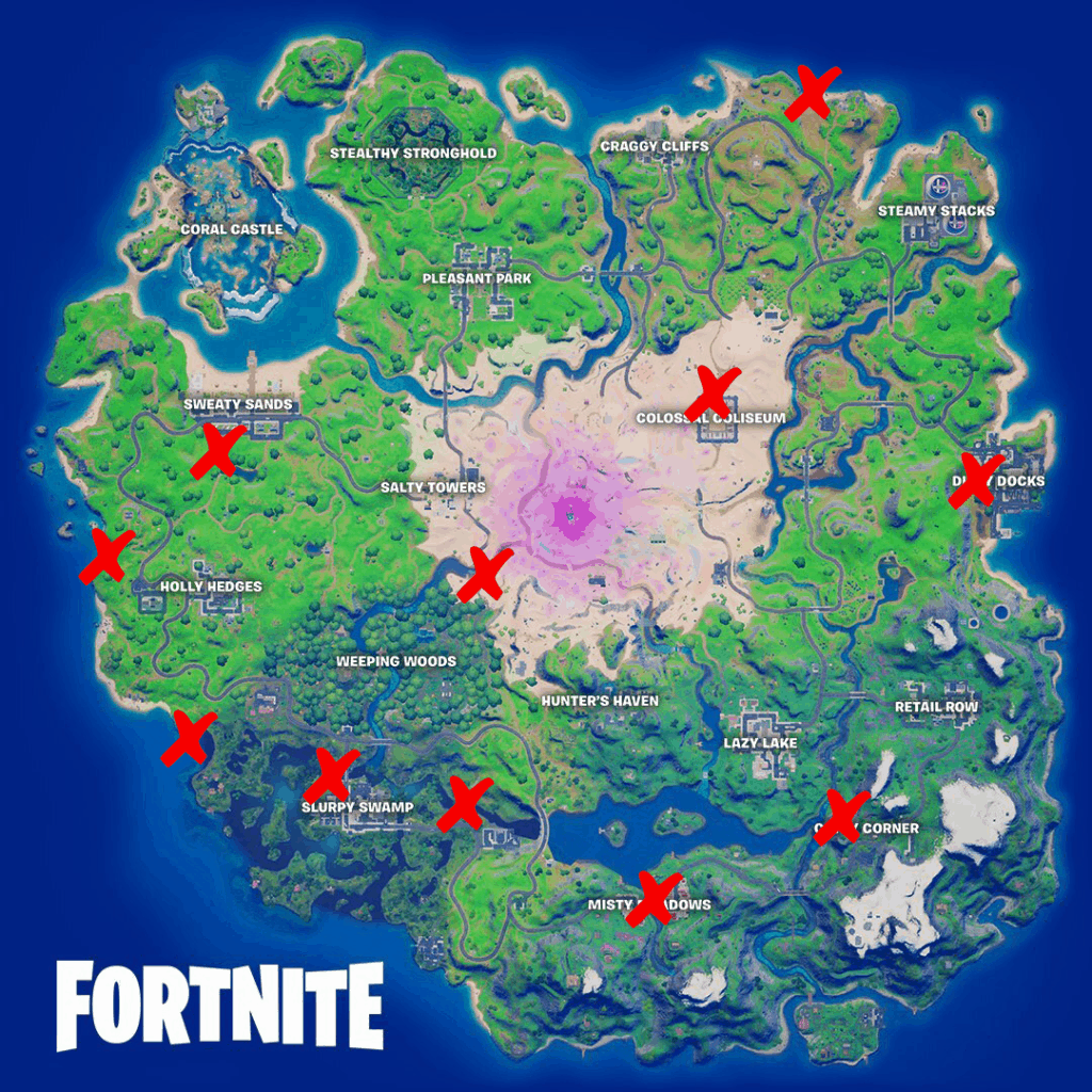 Fortnite character duel locations