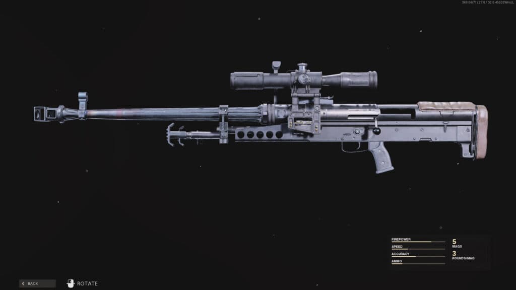 ZRG 20mm Sniper Rifle in Black Ops Cold War