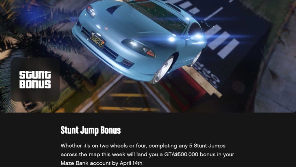 gta online stunt jump bonus money