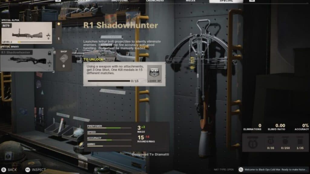 r1 shadowhunter crossbow loadout