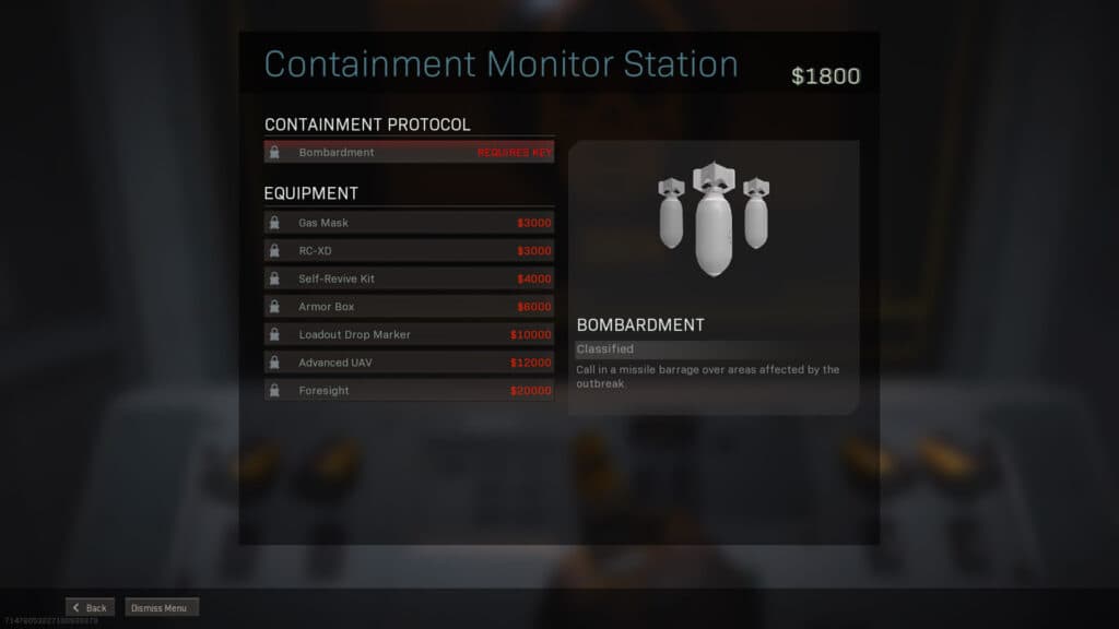 Warzone containment monitor station