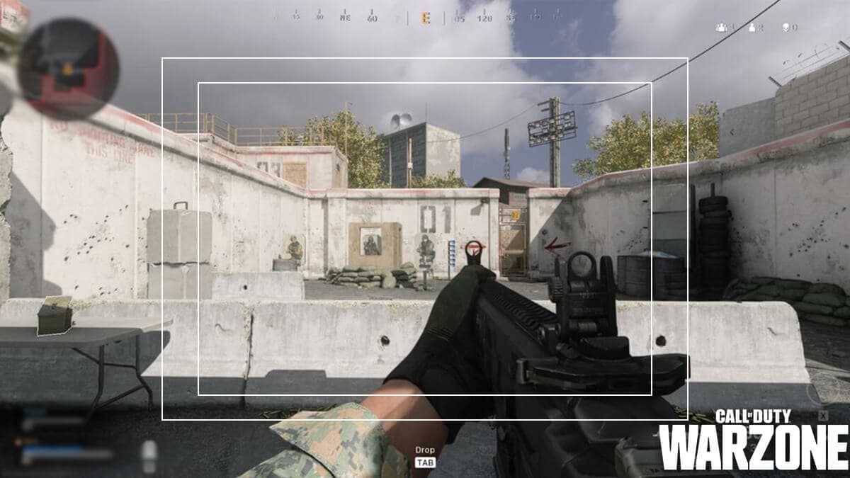 Screenshot showing Warzone FOV