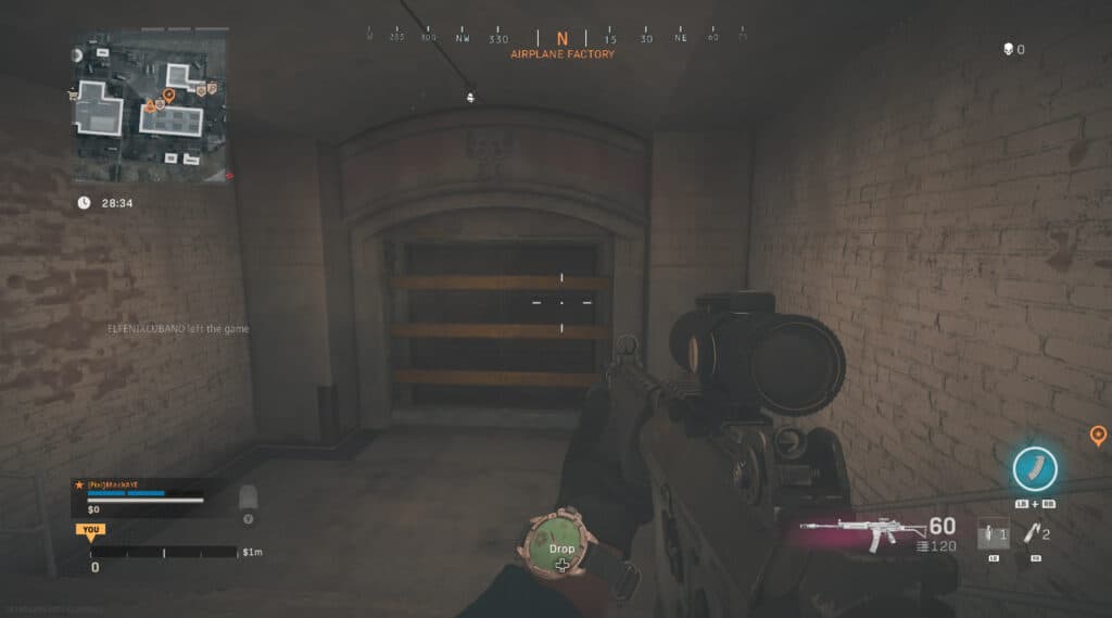 Warzone secret bunker door