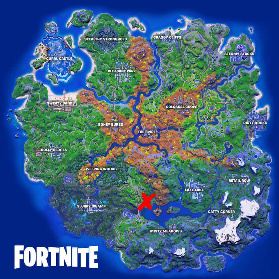 Fortnite Downed Black Helicopter location