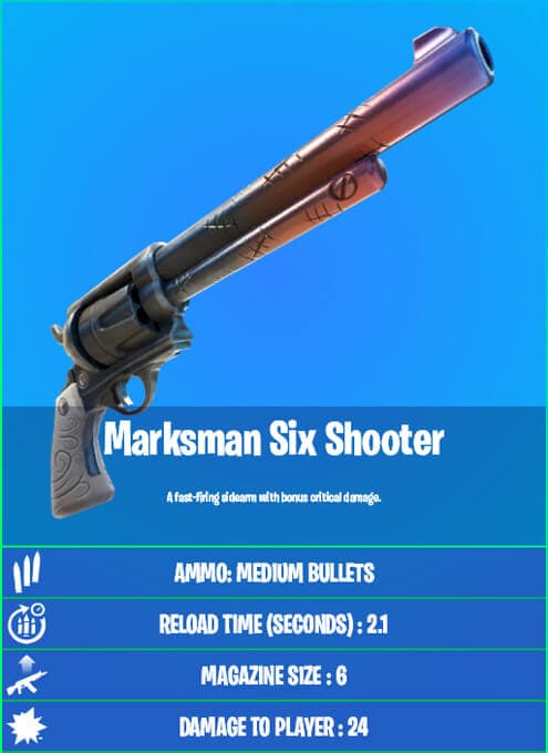 Fortnite Marksman Six Shooter stats