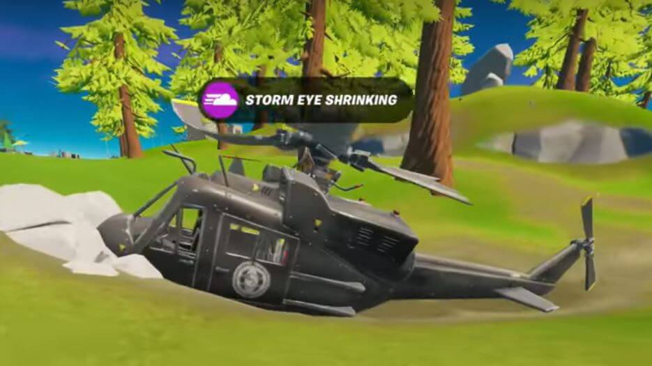 Fortnite's Downed Black Helicopter 