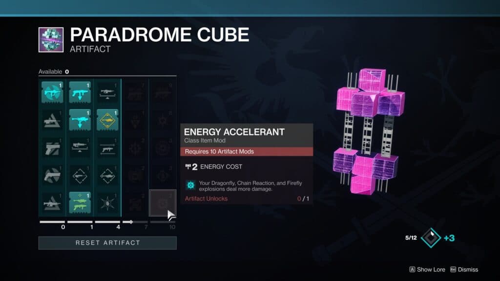 how to unlock Paradrome Cube artifact in Destiny 2