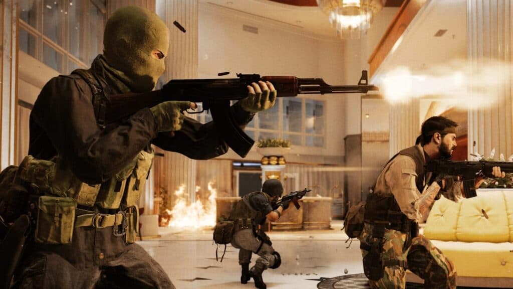 fighting in miami lobby in black ops cold war