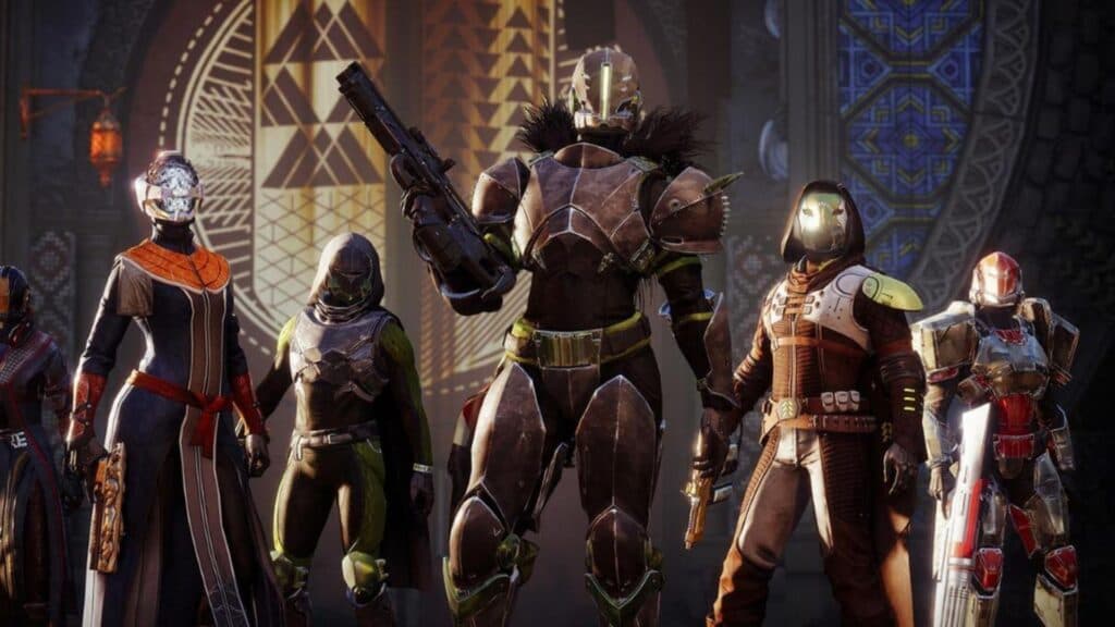 Destiny 2 characters staring at screen