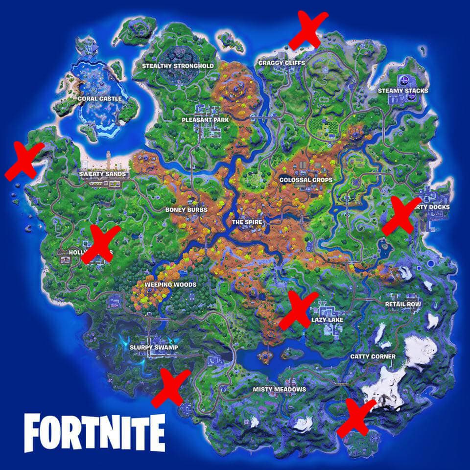 destroy spooky tv sets fortnite locations