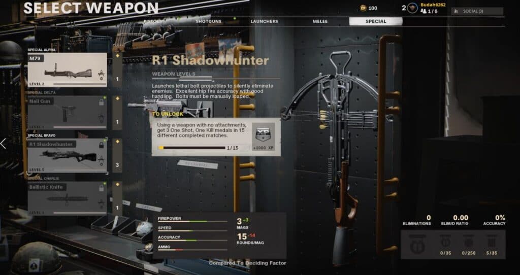 R1 Shadowhunter Crossbow in Cold War