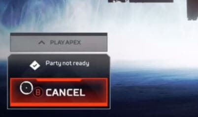 Party not ready error message in Apex Legends