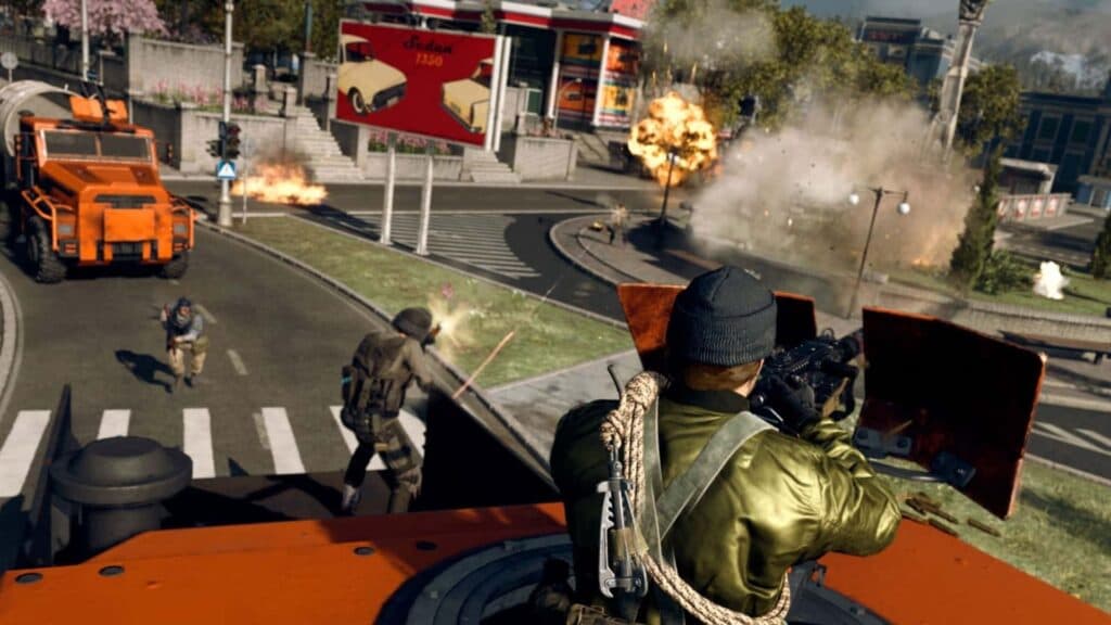 Players using armored trucks and firing in warzone