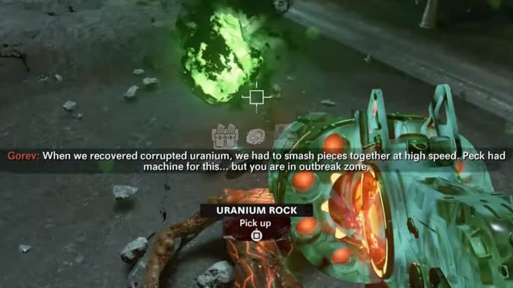 piece of uranium rock in mauer der toten