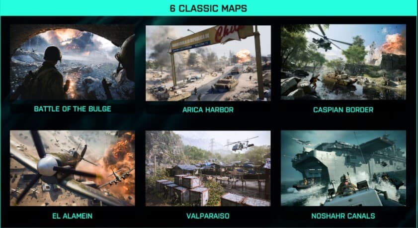 Six Classic Maps coming to Battlefield Portal in Battlefield 2042