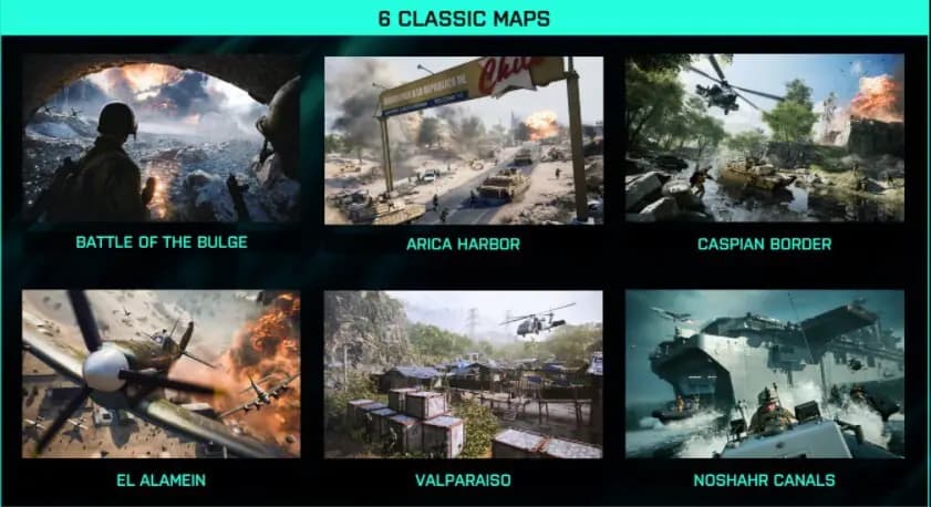 Six Classic Maps coming to Battlefield Portal