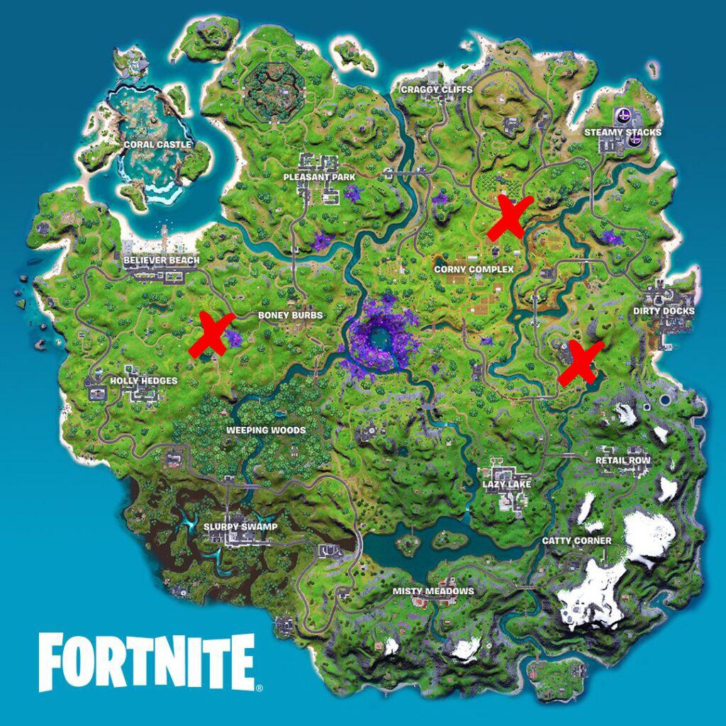 Farmer Steel's favorite place locations on Fortnite map