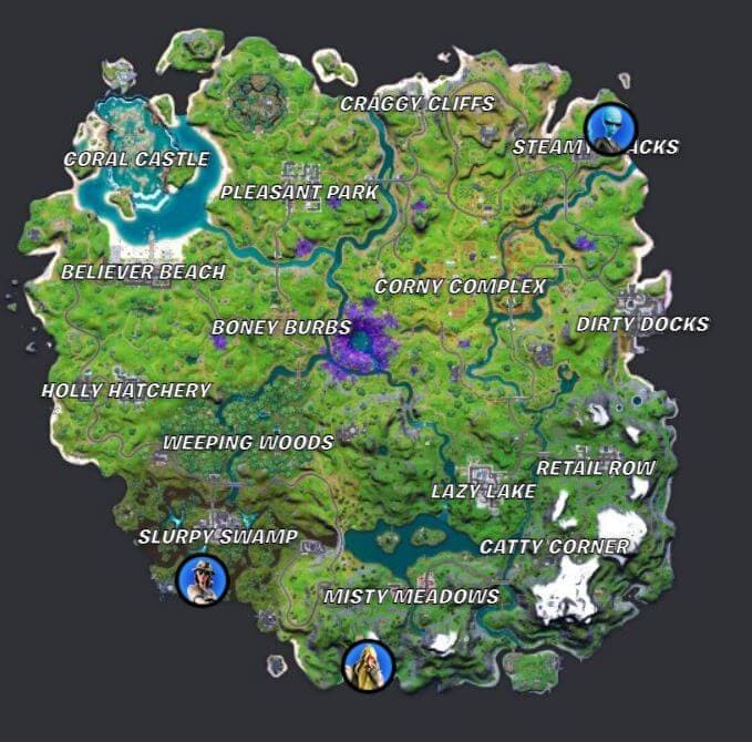 Where to find Bunker Jonesy, Swamp Stalker and Human Bill Fortnite locations