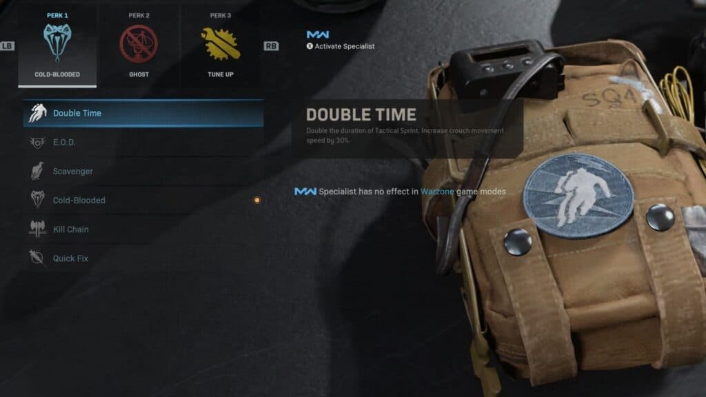 double time perk in warzone