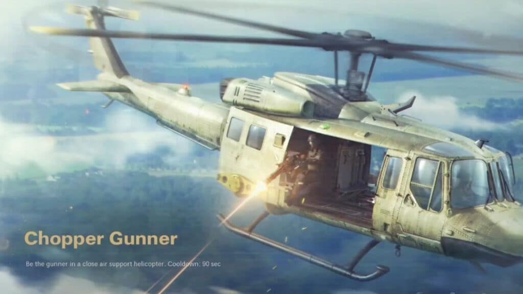 chopper gunner scorestreak in cold war