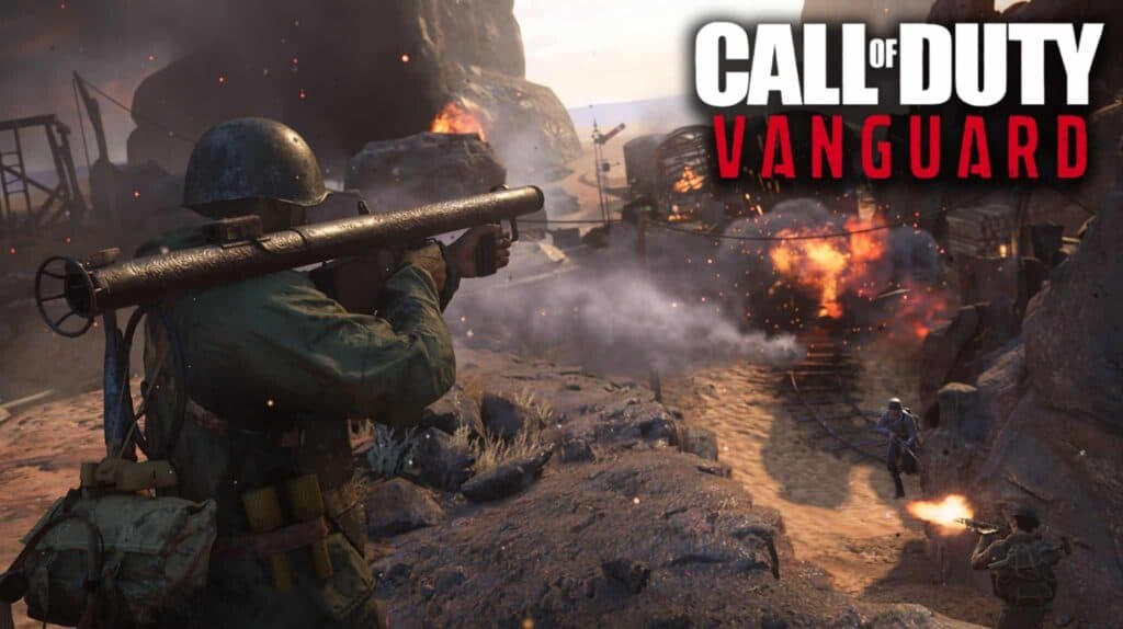 Call of Duty: Vanguard multiplayer soldier firing a rocket launcher