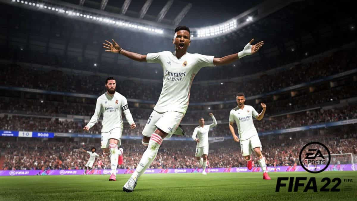 FIFA 22 Real Madrid celebrating