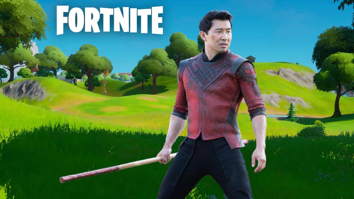 Shang-Chi standing on Fortnite map