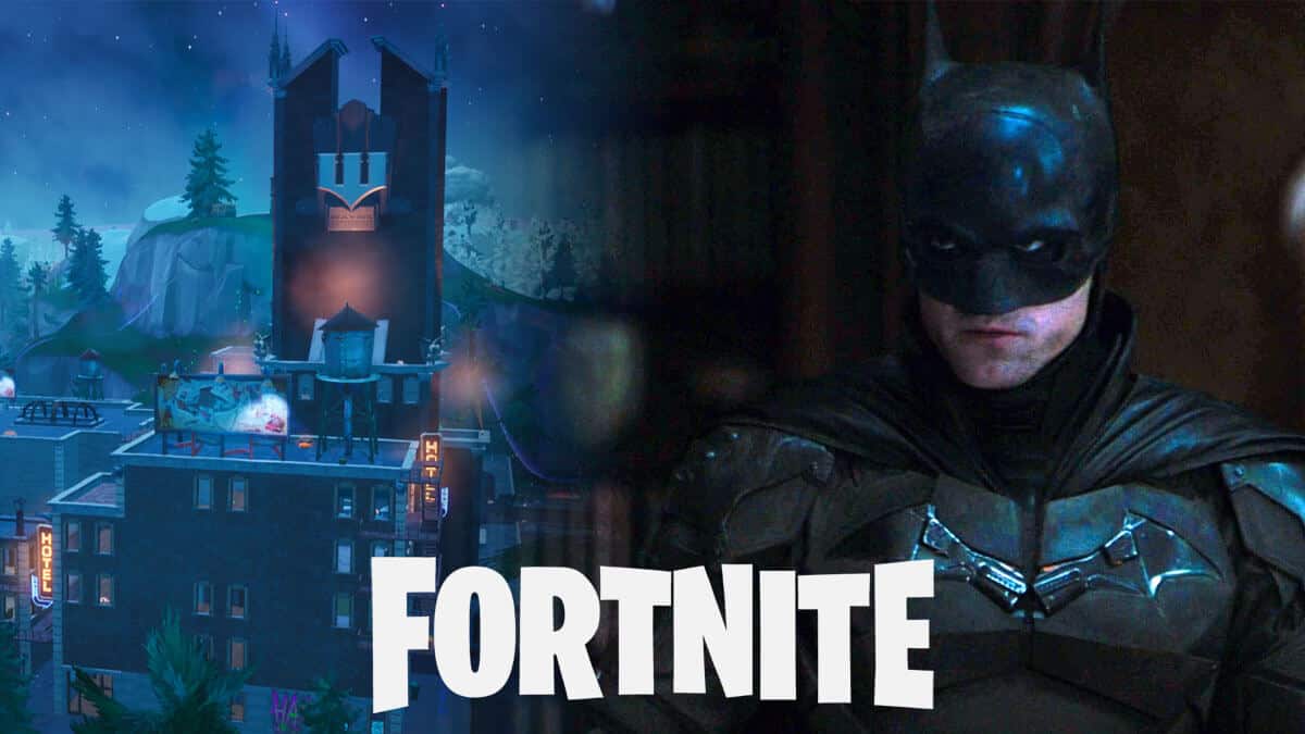 Robert Pattinson's Batman and Fortnite's Gotham City