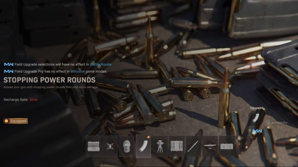 cod warzone stopping power rounds