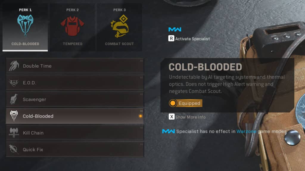 Warzone Cold Blooded Perk