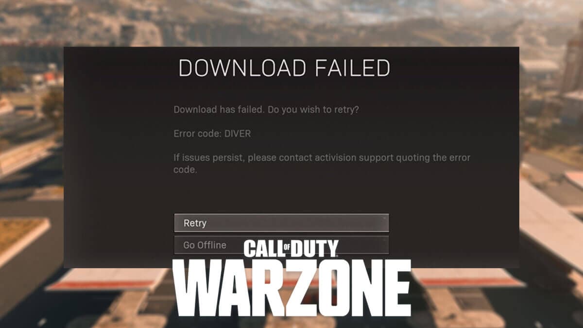 Warzone diver code 6 error