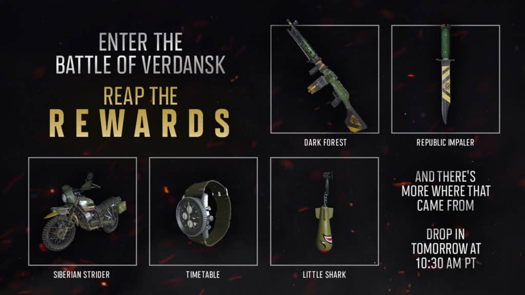 Call of Duty Vanguard Warzone live reveal event rewards