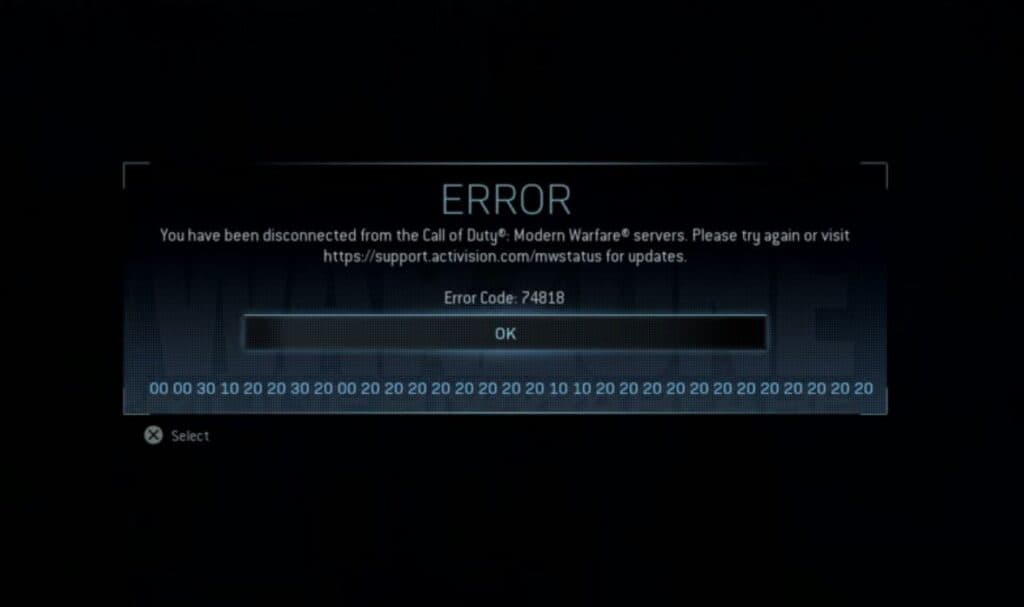 Error Code 65538 in Modern Warfare 