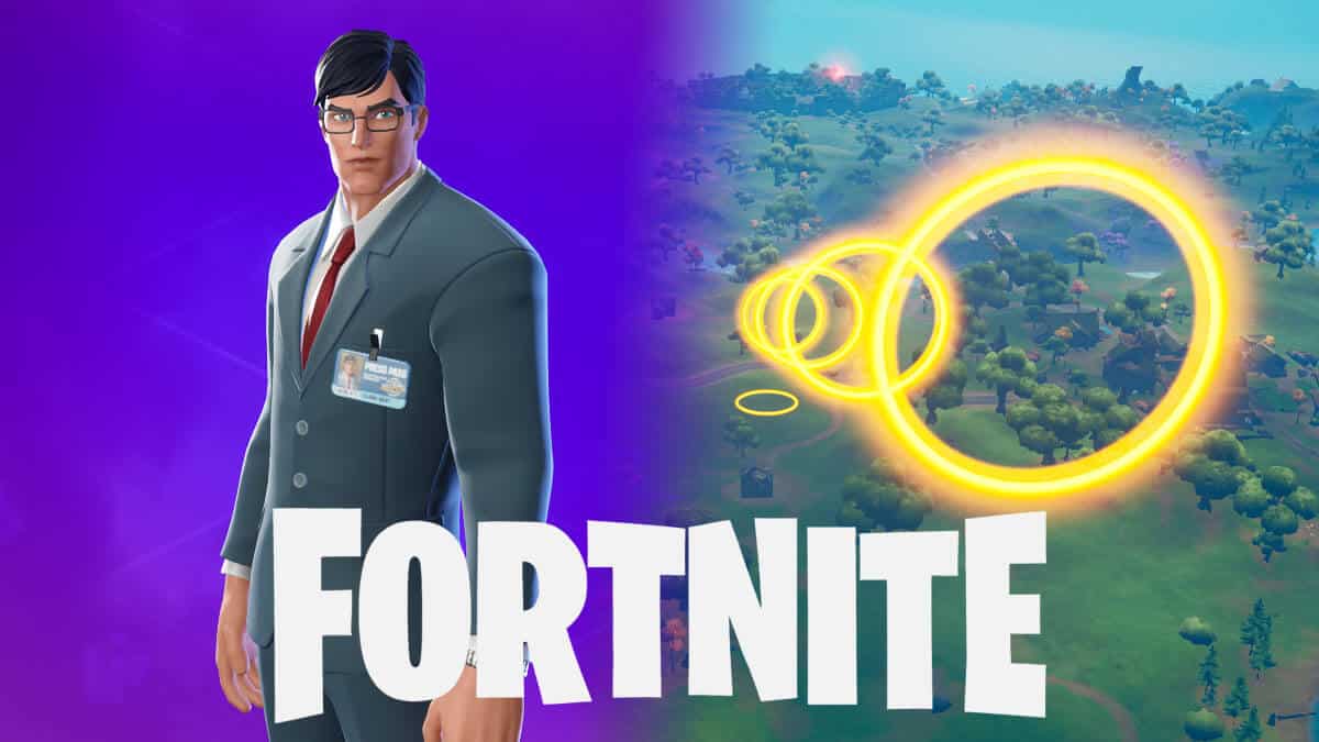 How to glide through rings as clark kent in fortnite